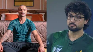 Abrar Ahmed challenges Shikhar Dhawan