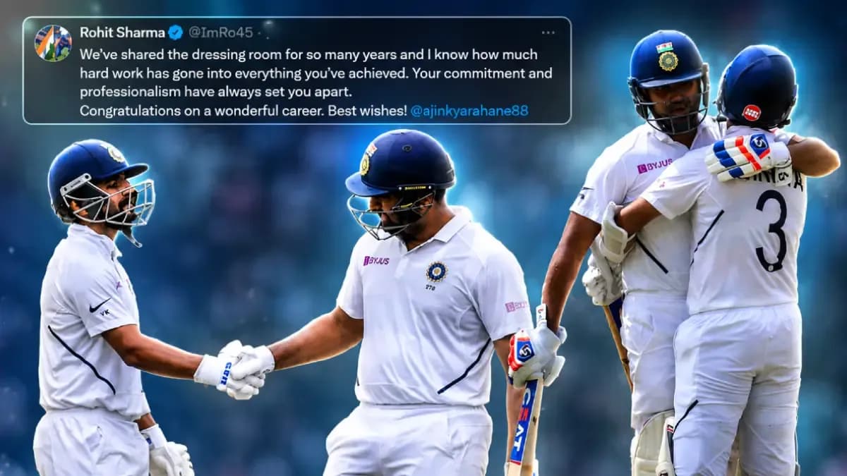 இந்திய கிரிக்கெட்டுக்கு குட்பை சொன்ன ரஹானே...உருக்கமாக ரோஹித் சொன்னது என்ன?
