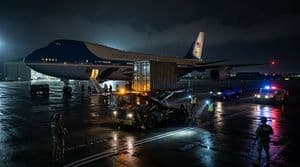 AI-generated illustration of Air Force One plane swap in Turkey
