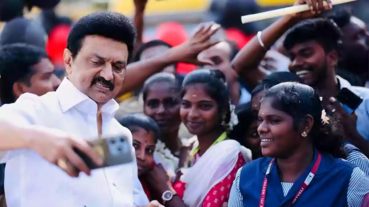 Chief Minister Stalin with students