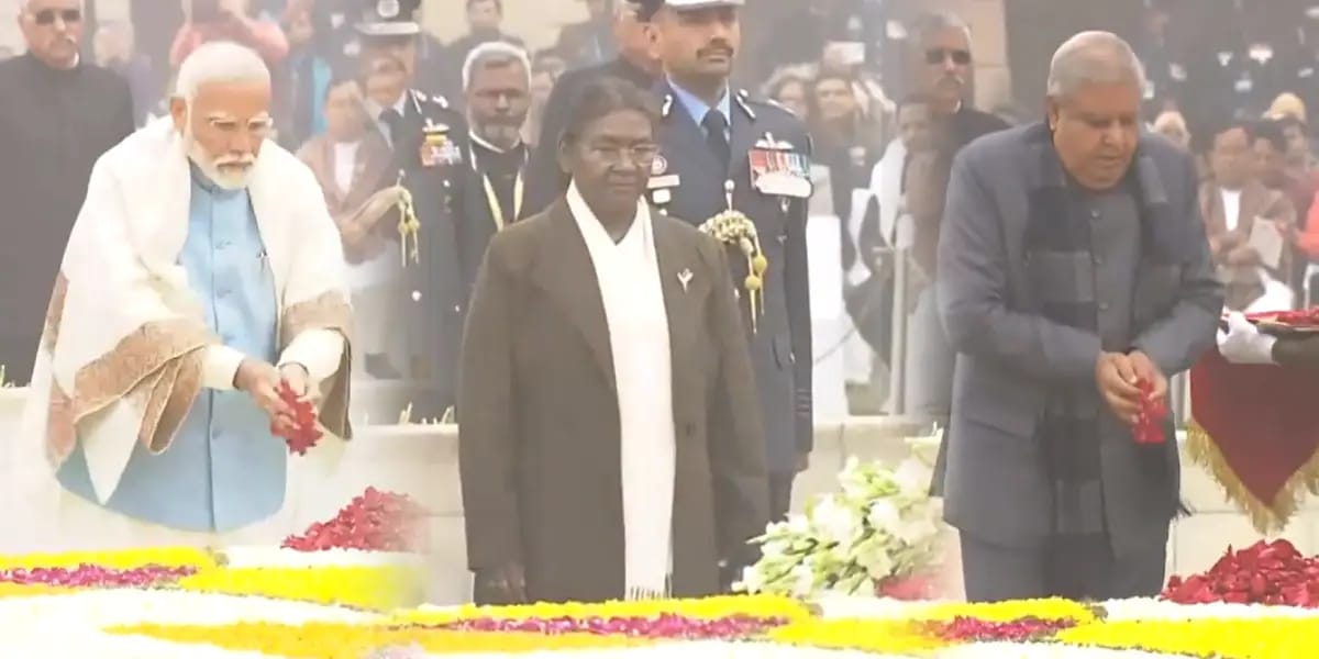 PM Modi - President Droupati Murmu - Vice President Jagdeep Dhankhar