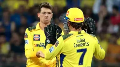 mitchell santner and ms dhoni