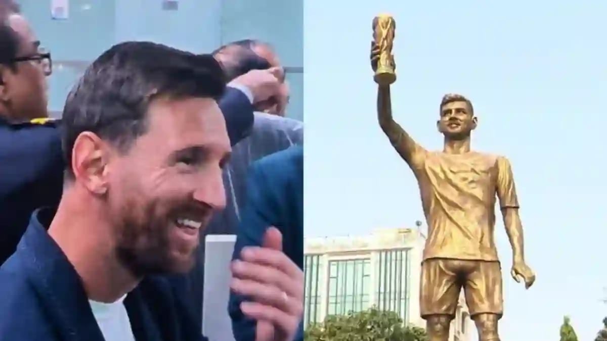 messi statue kolkata