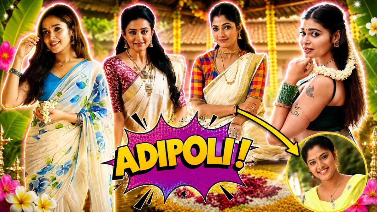 ஓணம் ஸ்பெஷல்! சேலையில் தேவதைகளாக ஜொலித்த நடிகைகள்...தாமிரபரணி முக்தாவா இது?