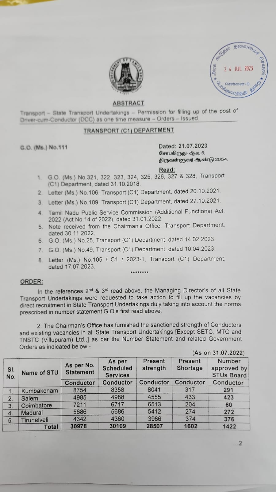 Department of Transport
