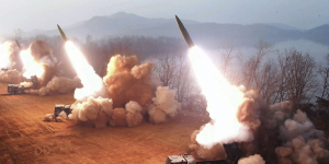 Two ballistic missiles