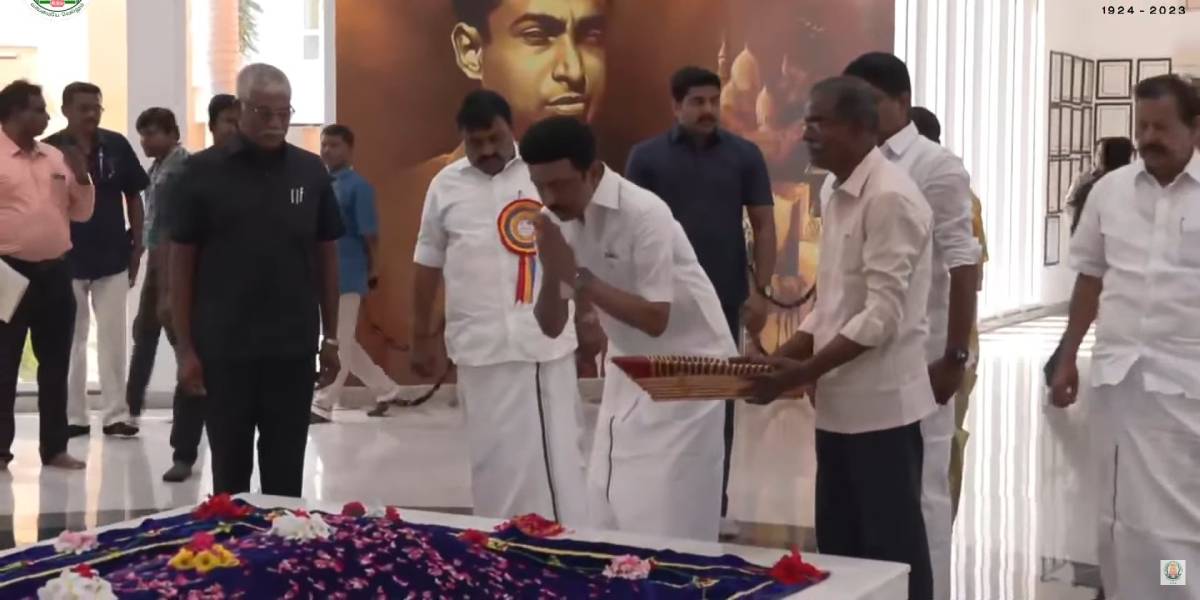 Tamilnadu CM MK Stalin paid homage at A.P.J.Abdul Kalam Memorial