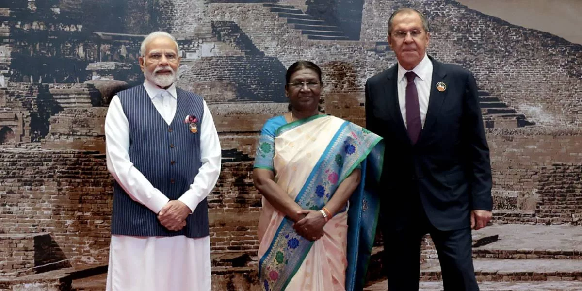 PM Modi - Presidnent FDroupati Murmu - Russian Sergey Lavrov