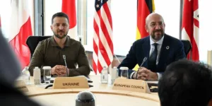 Ukraine President Zelensky - European Council Charles Michel