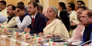 Union Minister Nirmala Sitharaman in GST Counsil meet