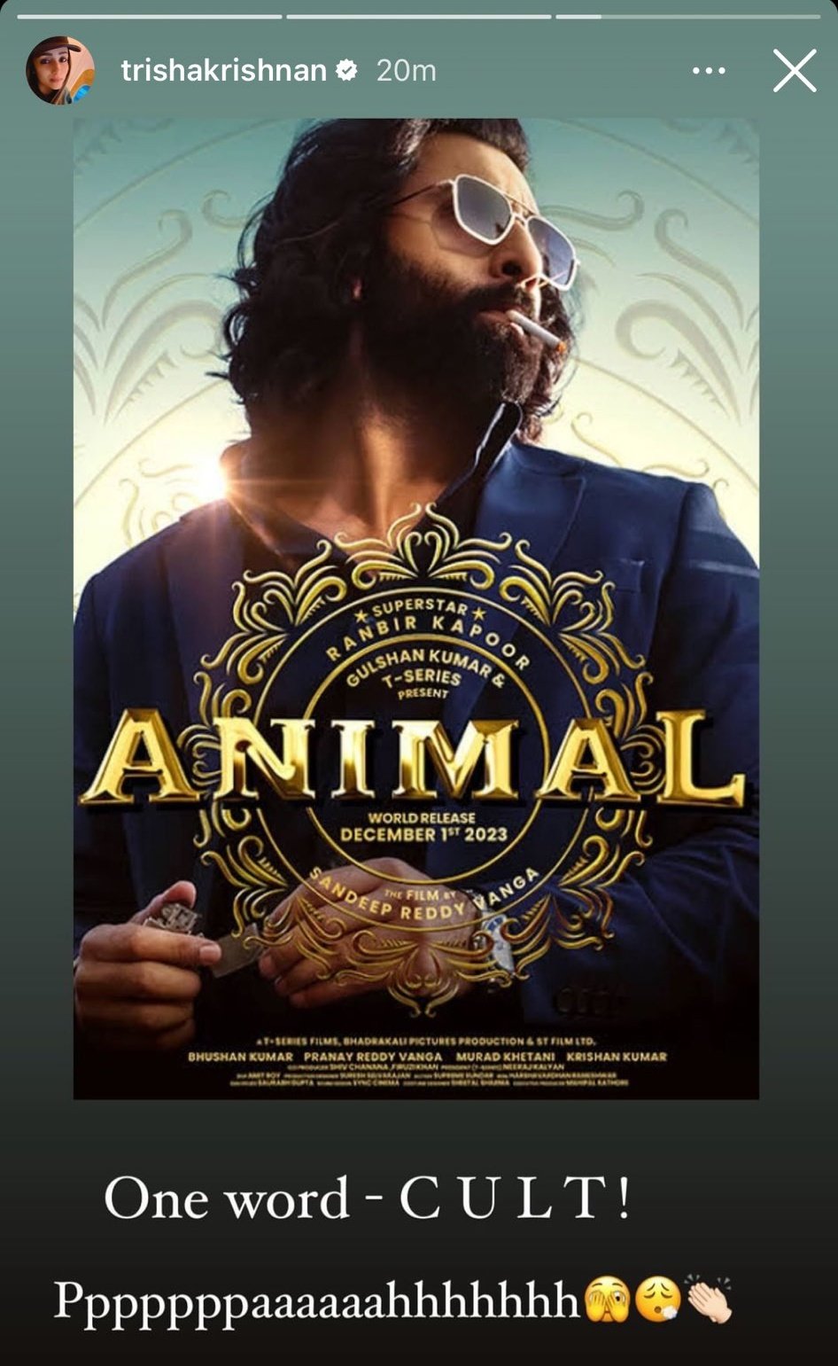 Trisha review on Animal