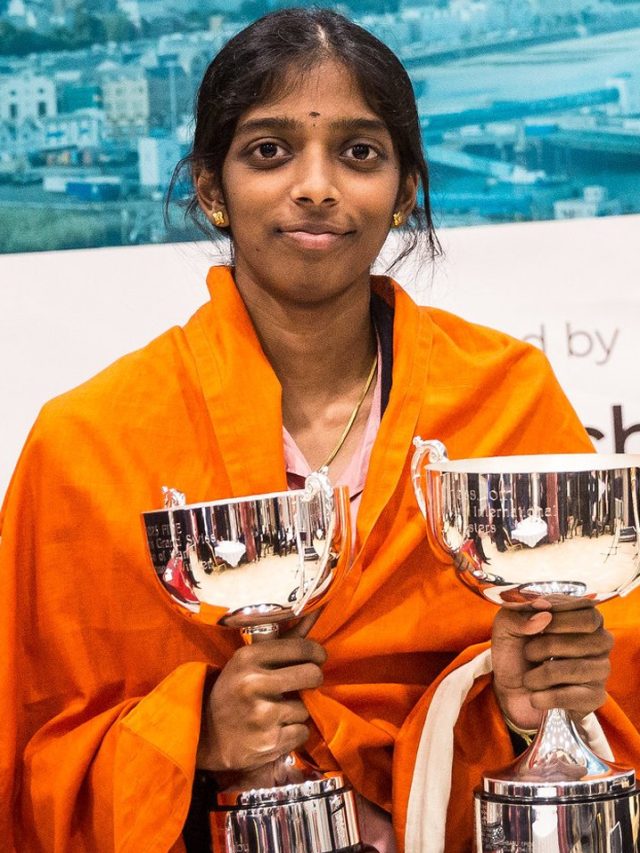 Vaishali with the title of Grand Master