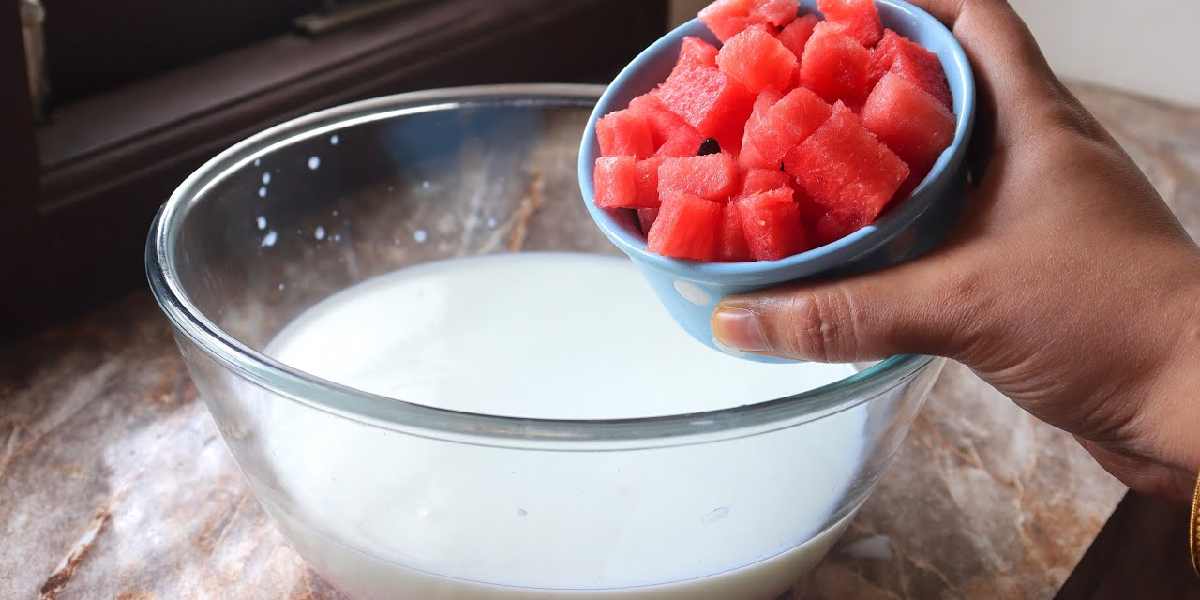 milk and watermelon