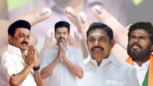C Voters survey -MK Stalin TVK Vijay EPS Annamalai