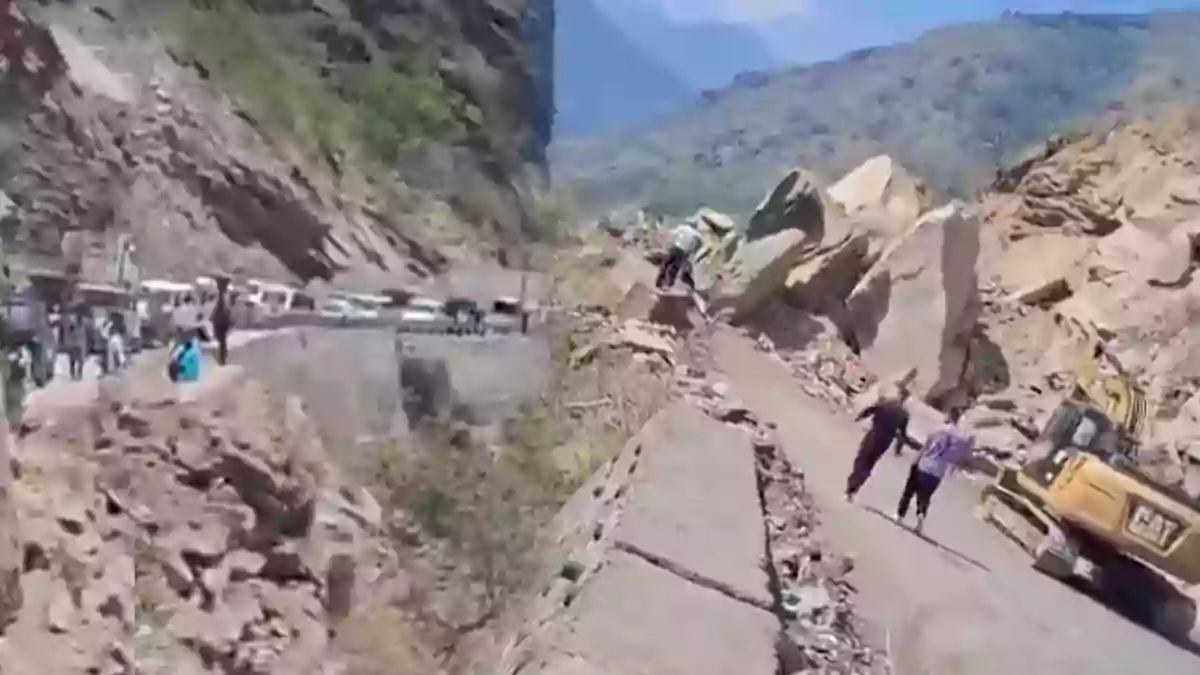 Landslide on Adi Kailash Yatra