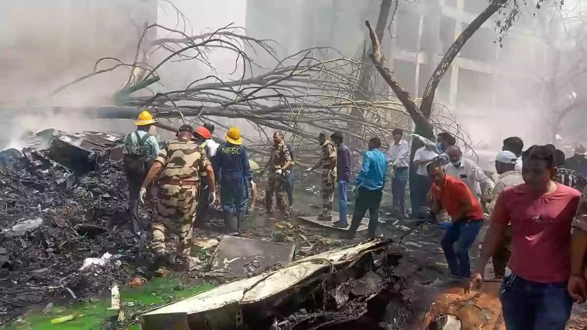 AI 171 crash site