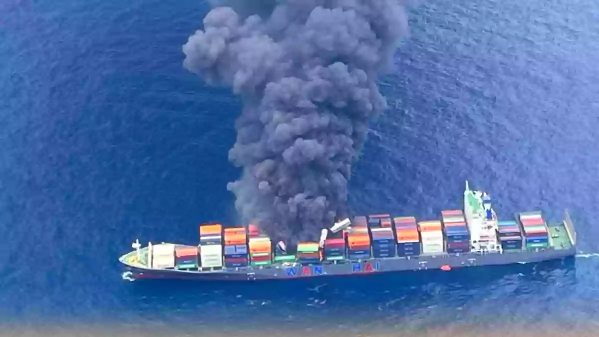 Cargo Ship Fire
