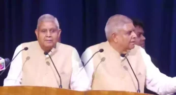 மேடையில் திடீரென ஒலித்த BEEP சப்தம்.., உரையை முடிக்கச் சொல்லி அலாரமா? – ஜெகதீப் தன்கர் கலகல…,