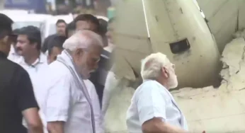 விமான விபத்து நடந்த இடத்தில் ஆய்வு.., காயமடைந்தவர்களுக்கு ஆறுதல் கூறிய பிரதமர்.!