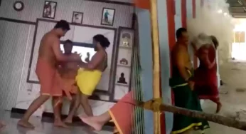 மது போதையில் பூசாரிகள் ஆபாச நடனம்.., பெண்கள் மீது விபூதி அடித்து அத்துமீறல்.!