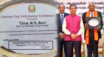 ஆளுநர் மாளிகை சார்பில் இல்லாத திருக்குறளுடன் விருது.., சர்ச்சையில் ஆளுநர்.!