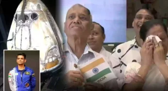 பத்திரமாக பூமிக்கு திரும்பிய சுபான்ஷூ சுக்லா.., ஆனந்த கண்ணீருடன் கேக் வெட்டி கொண்டாடிய பெற்றோர்.!