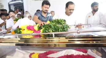 மு.க.முத்துவின் உடலுக்கு துணை முதல்வர் உதயநிதி நேரில் அஞ்சலி.!