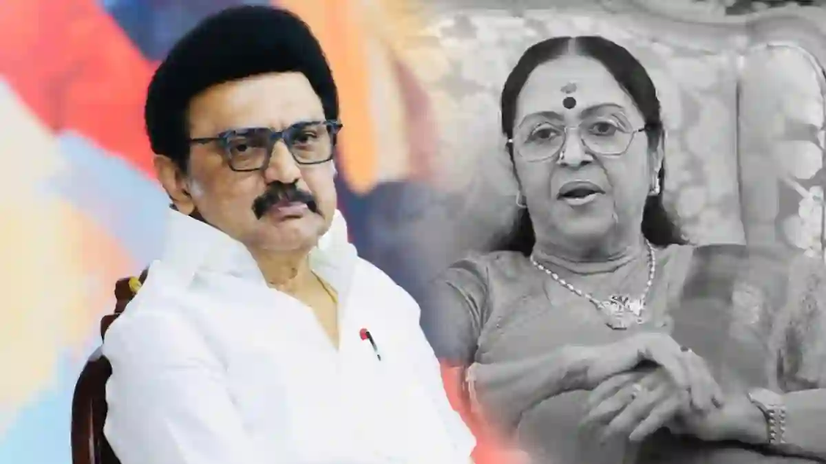 mk stalin saroja devi